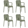 HAY Palissade Garten-Armlehnstuhl 4er Set| Stühle