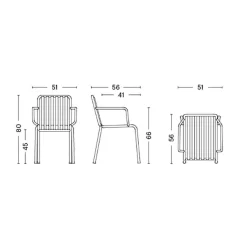 HAY Palissade Garten-Armlehnstuhl 4er Set| Stühle