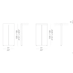 Tische|Bistrotische^Lapalma Panco Tresentisch 106-108cm