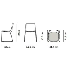 Stühle^Fredericia Pato Stuhl Kufengestell