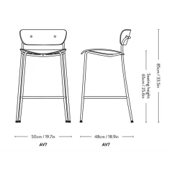 &Tradition Pavilion AV7 Barhocker| Barhocker