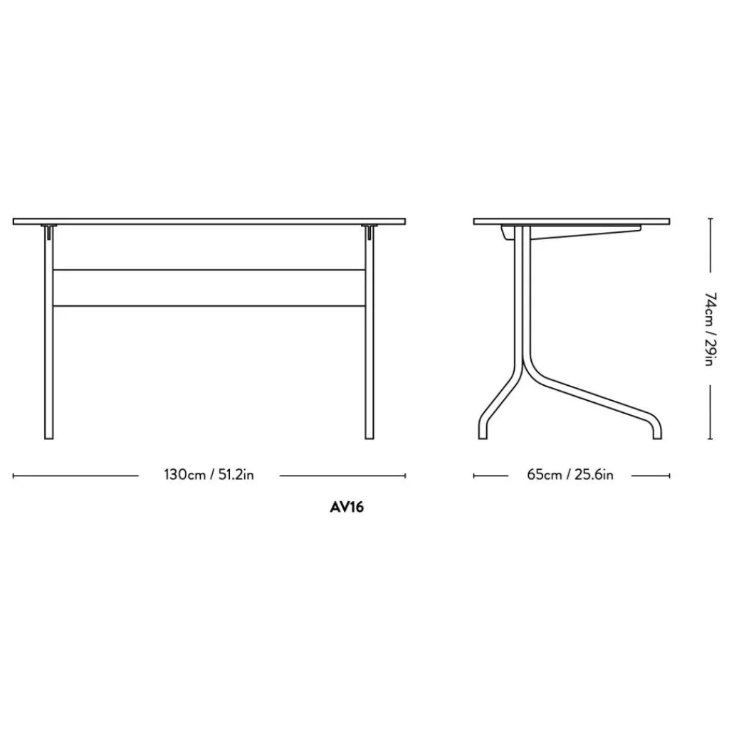 &Tradition Pavilion AV16 Schreibtisch Gestell schwarz| Tische|Schreibtische