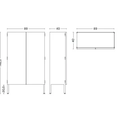 HAY Perforated Schrank L| Regalsysteme