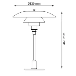 Louis Poulsen PH 3 1/2 - 2 1/2 Glas Tischleuchte| Tischleuchten