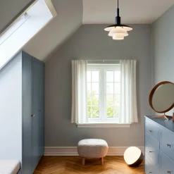 Pendelleuchten^Louis Poulsen PH 3/3 Pendelleuchte Opalglas und Metall