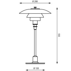 Nachttischleuchten^Louis Poulsen PH 2/1 Tischleuchte
