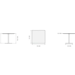 HOUE Pico Gartentisch Gestell rund 70x70cm| Gartentische