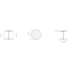 HOUE Pico Gartentisch Gestell 4-Stern Ø 64cm| Gartentische