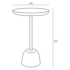pulpo Pina Beistelltisch H 52cm| Beistelltische
