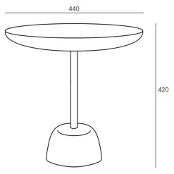 Beistelltische^pulpo Pina Beistelltisch H 42cm