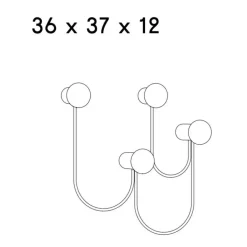 Garderoben^Schönbuch Pina Wandgarderobe mit 4 Haken