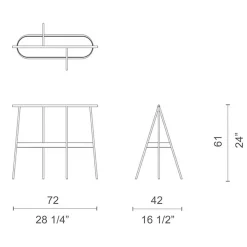 Cappellini Pinch Beistelltisch länglich| Tische|Beistelltische