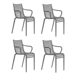 Stühle^Driade Pip-e Gartenarmlehnstuhl 4er Set