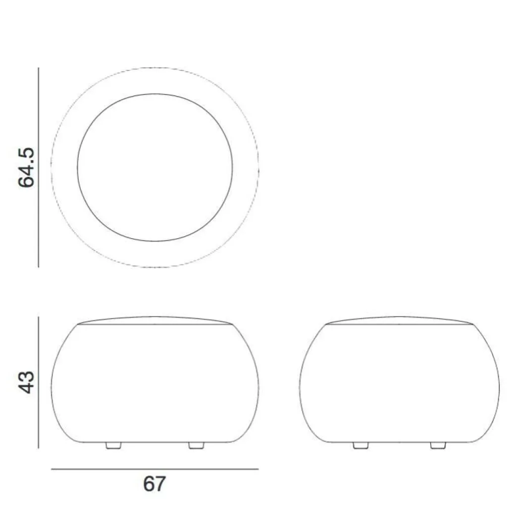 Arper Pix 67 Polsterhocker Einsitzer| Poufs