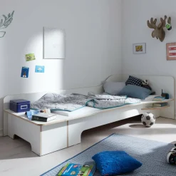 Kinderbetten^Müller Small Living Plane Einzelbett mit Bettkasten links 90x200cm
