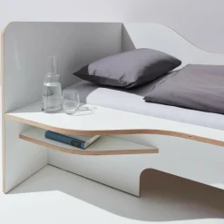 Kinderbetten^Müller Small Living Plane Einzelbett mit Bettkasten links 90x200cm