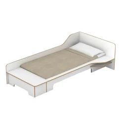 Kinderbetten^Müller Small Living Plane Einzelbett mit Bettkasten links 90x200cm