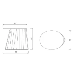 Beistelltische|Tische^ClassiCon Pli Beistelltisch niedrig