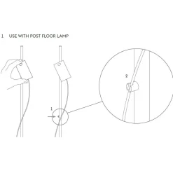 Leuchten-Zubehör^Muuto Post Magnet für Stehleuchte