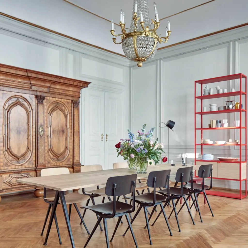 Tische|Esstische^HAY Pyramid 02 Tisch Gestell schwarz 250x85cm