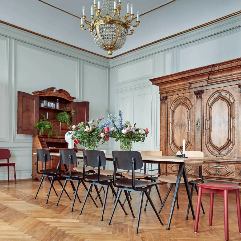 Tische|Esstische^HAY Pyramid 02 Tisch Gestell schwarz 250x85cm