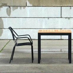Jan Kurtz Quadrat Gartentisch Gestell schwarz| Garten-Beistelltische
