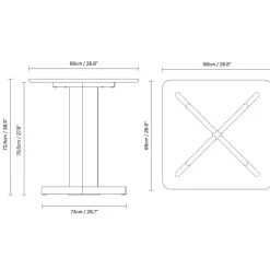 Form & Refine Quatrefoil Tisch 68x68cm| Tische|Esstische