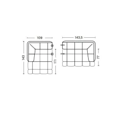Sofas^HAY Quilton 3-Sitzer Sofa 252,5x143x72cm