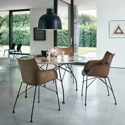 Stühle^Kartell Q/Wood Armlehnstuhl 55x84x57cm