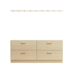 String Relief Kommode niedrig mit Sockel 123x46,6cm| Schränke|Kommoden