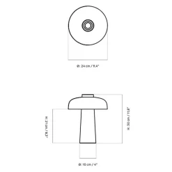 Audo Reverse LED Tischleuchte| Nachttischleuchten