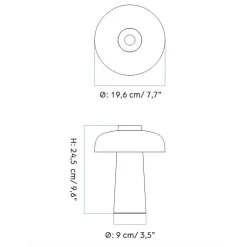Outdoor-Akkuleuchten|Outdoor-Akkuleuchten^Audo Reverse LED Tischleuchte mit Akku