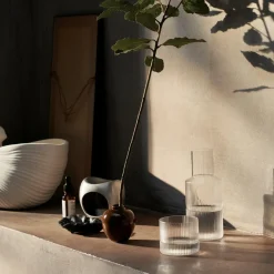 Gläser^Ferm Living Ripple Glas niedrig 4er Set