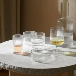 Gläser^Ferm Living Ripple Karaffe mit Gläser 4er Set