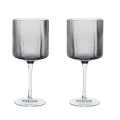 Ferm Living Ripple Rotweinglas 2er Set| Barzubehör