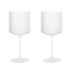Ferm Living Ripple Rotweinglas 2er Set| Barzubehör