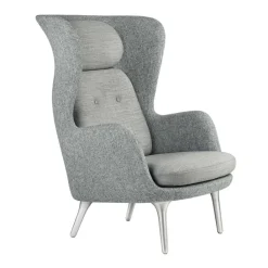 Fritz Hansen Ro™ JH1 Ohrensessel Stoff Füße aus Aluminium| Sessel