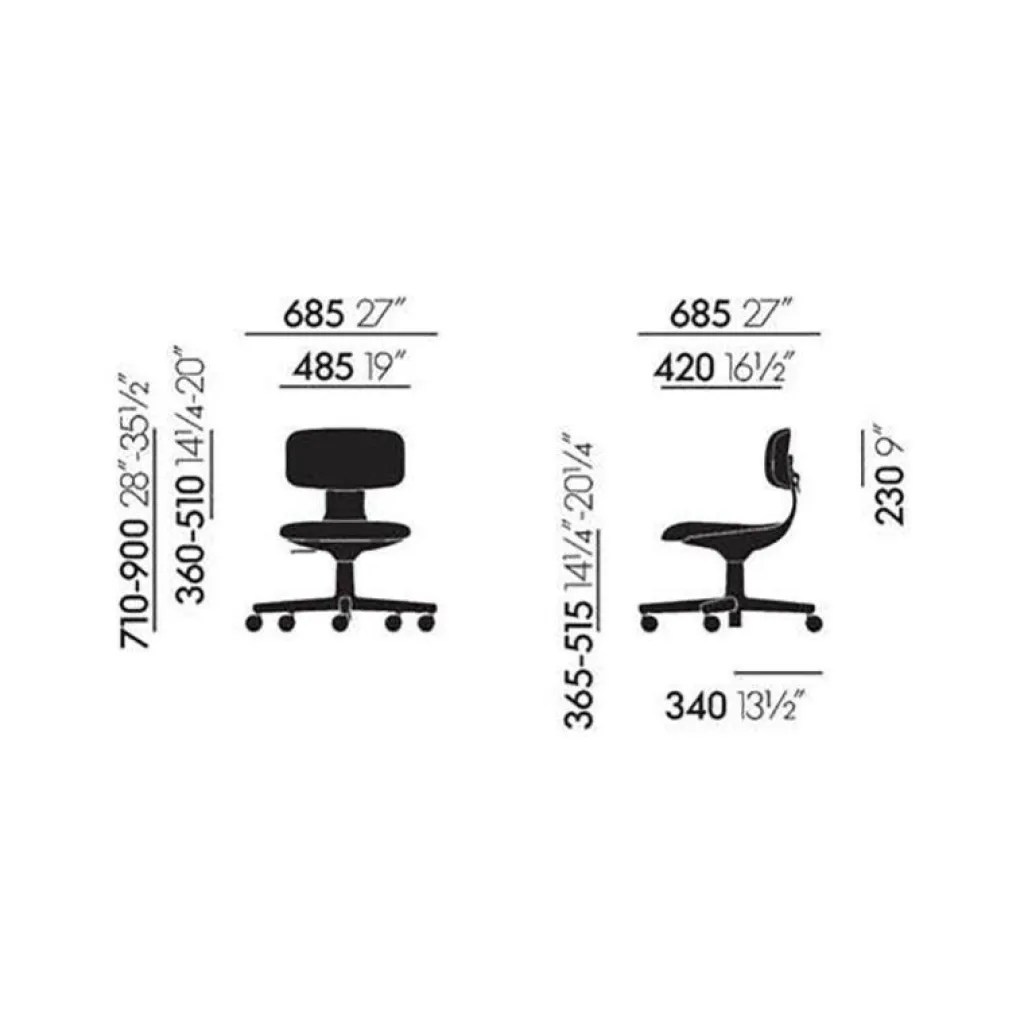 Bürostühle^Vitra Rookie Bürodrehstuhl Soft Grey