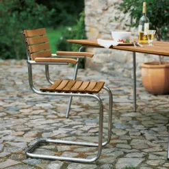 Thonet S 40 F Freischwinger Gartenarmlehnstuhl| Stühle|Gartenstühle