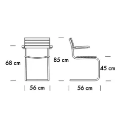 Thonet S 40 F Freischwinger Gartenarmlehnstuhl| Stühle|Gartenstühle