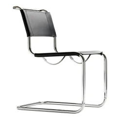 Stühle^Thonet S 33 Freischwinger Stuhl Kernleder