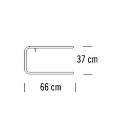 Hocker^Thonet S 35 LH Pure Materials Fußhocker Büffelleder