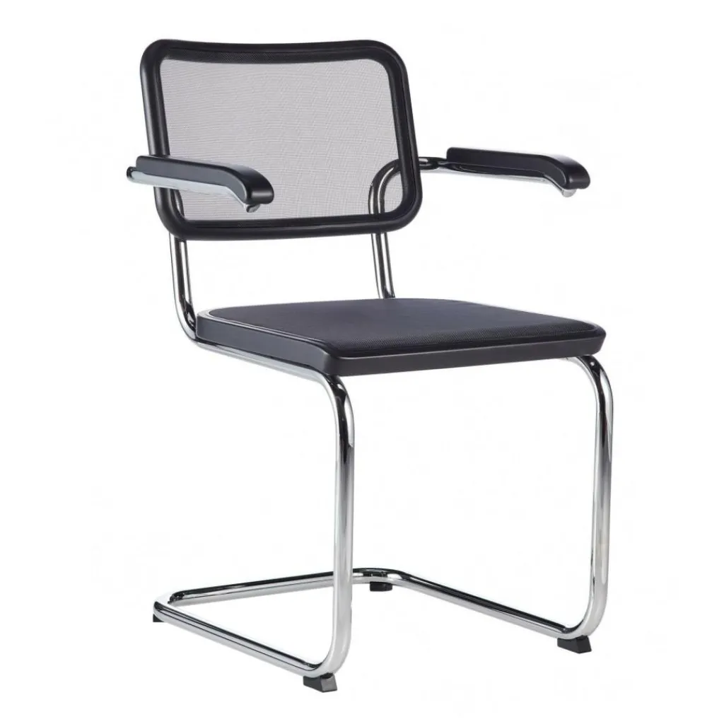 Thonet S 64 N Freischwinger Armlehnstuhl Buche| Stühle