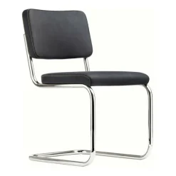 Stühle^Thonet S 32 PV Pure Materials Freischwinger Stuhl Leder