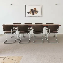 Stühle^Thonet S 64 PV Pure Materials Freischwinger Armlehnstuhl Nussbaum