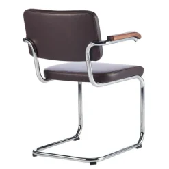 Stühle^Thonet S 64 PV Pure Materials Freischwinger Armlehnstuhl Nussbaum