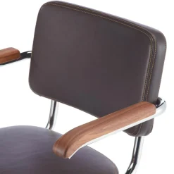 Stühle^Thonet S 64 PV Pure Materials Freischwinger Armlehnstuhl Nussbaum