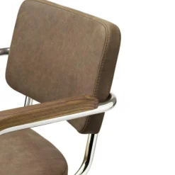 Stühle^Thonet S 64 PV Pure Materials Freischwinger Armlehnstuhl Nussbaum