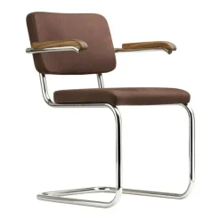 Stühle^Thonet S 64 PV Pure Materials Freischwinger Armlehnstuhl Nussbaum