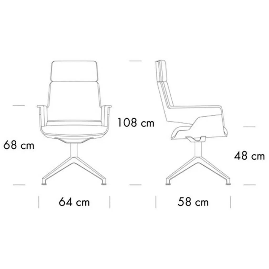 Thonet S 847 PVDE Konferenzstuhl drehbar| Bürostühle